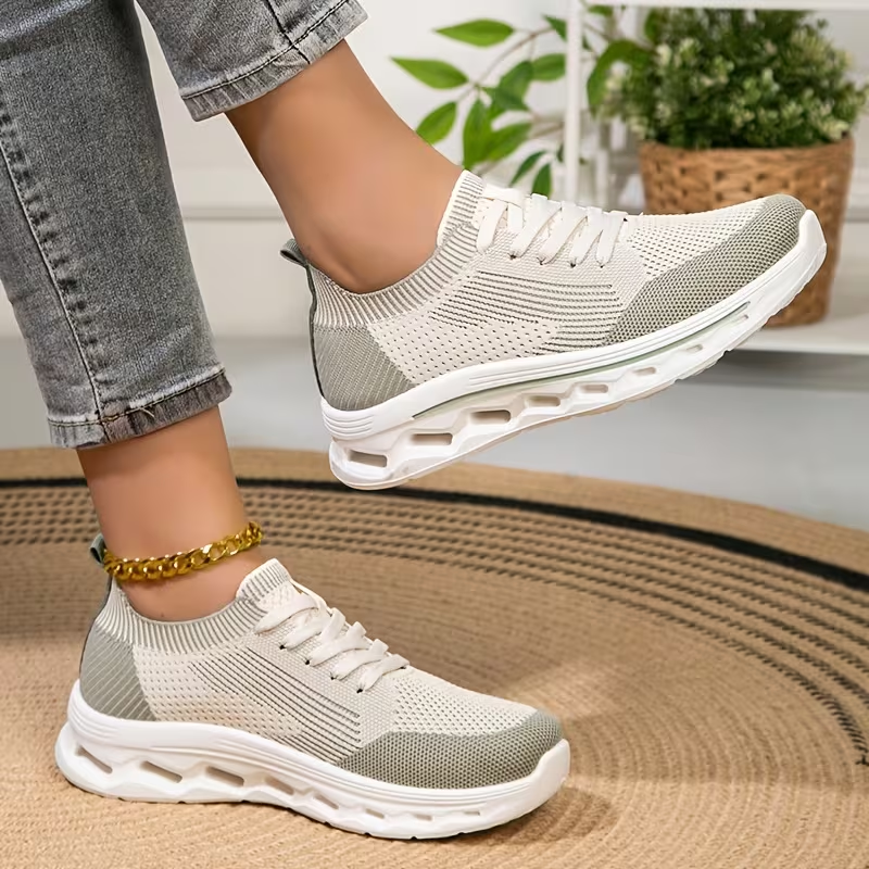 Women’s Breathable Knit Walking Shoes – Lightweight & Supportive Comfort